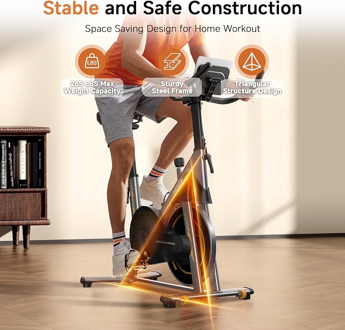 HitGo Office Exercise Bike Desk Chair,330 lbs Heavy Duty Under Desk Bike with 9-Level Height Adjustable Seat 24.4"-33.8",8-Level Resistance & Rolling Wheels,Quiet Fitness Chair for Home Office