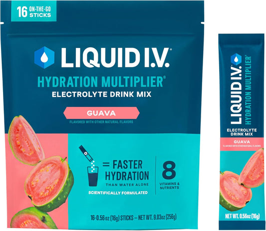 Liquid I.V.® Hydration Multiplier - Guava | Electrolyte Powder Drink Mix | 1 Pack (16 Servings)