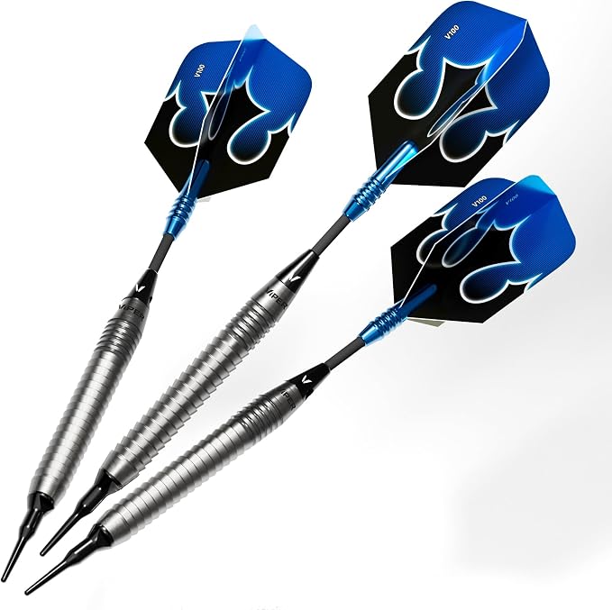 Viper Shot King Soft Tip Darts, 80% Tungsten 20 Grams, Professional Darts Plastic Tip Dart Set for Electronic Dartboard, Includes Nomad Case and Dart Accessories