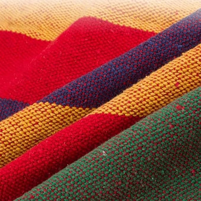 Cotton Canvas Hammock, Comfortable Fabric Camping Hammock with Tree Straps, Up to 440lbs with Travel Bag for Camping Outdoor/Indoor Patio Backyard(Red, Without bar)