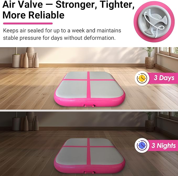 Air Mat Tumble Track, Gymnastics Mats Tumbling Track with Electric Air Pump for Home Use Cheerleading Training Kids Gym Yoga