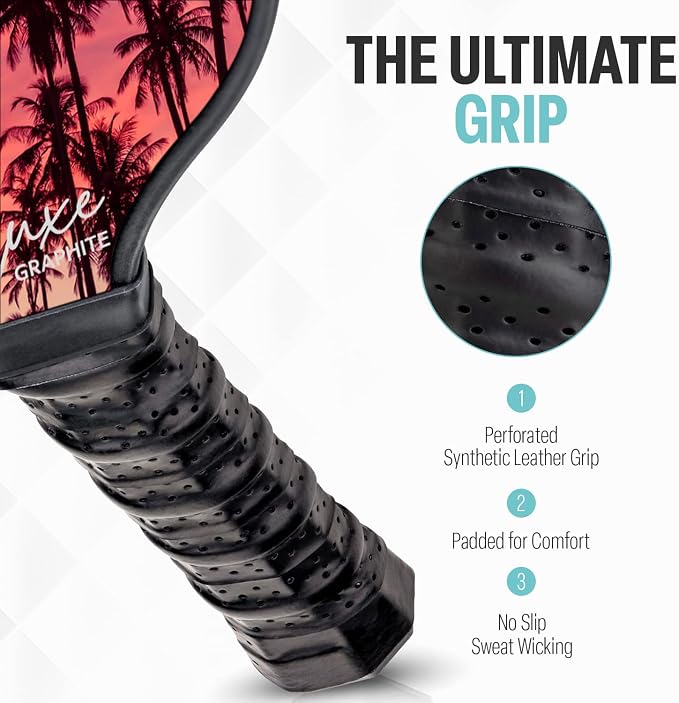 Palms-O-Aces Carbon Fiber Pickleball Paddle – USAPA Approved 16mm T700 Graphite Paddle with Textured Spin Surface | Lightweight Carbon Fiber Pickleball Paddles & Racket | Includes Paddle Cover
