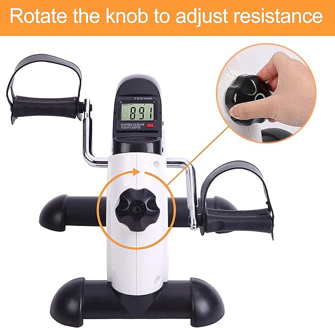Pedal Exerciser Under Desk Exercise Bike for Leg and Arm Cycling and Recovery Exercise