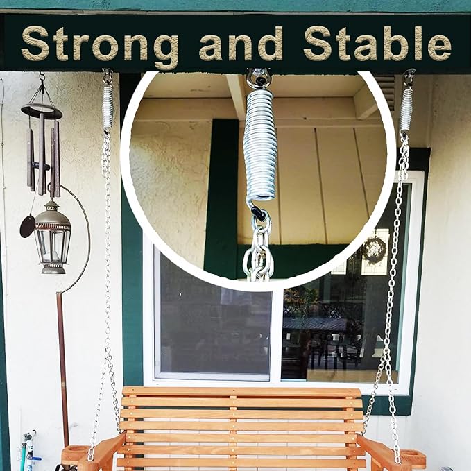 Heavy Duty Porch Swing Springs, 2-Pack for Hammock Chairs