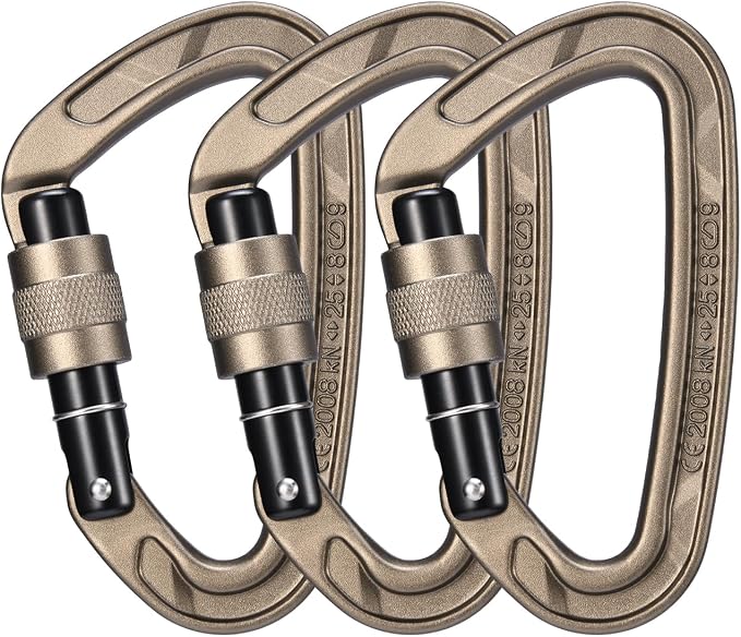 KAILAS Locking Carabiner CE Certified Oval Constructed Rock Climbing Mountaineering Rescure Standard Alumimun 25KN