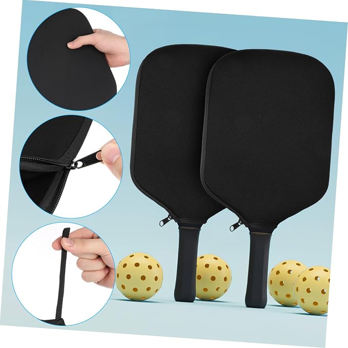 Milisten 2-Pack Pickleball Paddle Sleeves Waterproof Neoprene Racket Covers Storage Pouch Portable Beach Tennis Paddle Holder for Outdoor Sports