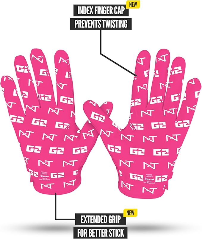 Nxtrnd G2 Pro Football Gloves, Men's Ultra Sticky Elite Receiver Gloves