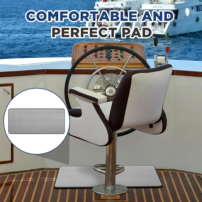 DaisyInner 36 x 16 Inch Helm Station Pad with Adhesive Backing Non Slip Boat Standing Mat 13mm Thick EVA Foam Boat Flooring Helm Pad for Rv Sea Deck Marine Summer Decking Console