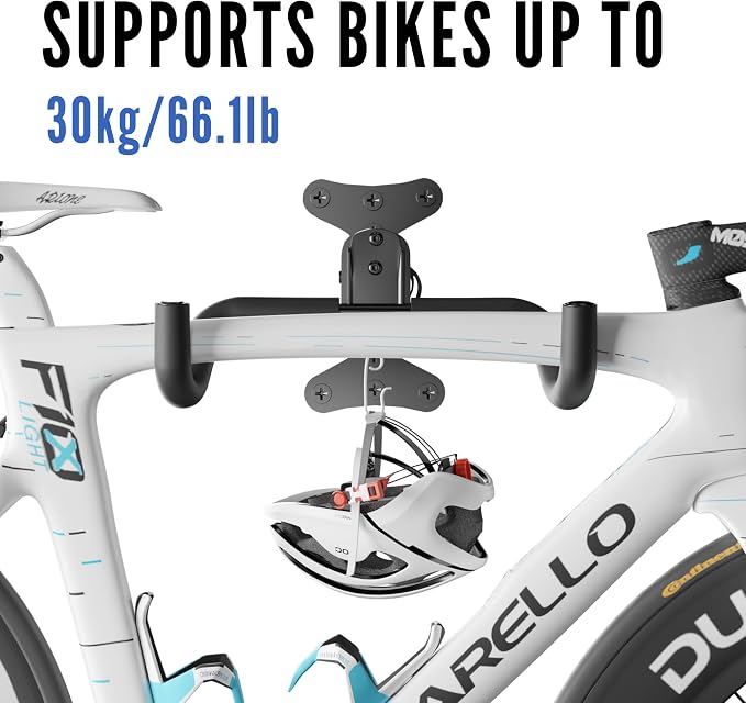 Bicycle Wall Mount Bike Rack Garage Wall Mount Bike Hooks Garage Bike Storage Rack for Indoor Home Horizontal Bicycle Wall Hanger Heavy Duty Metal Bike Holder for Road Mountain Hybrid Bikes 2 Pack