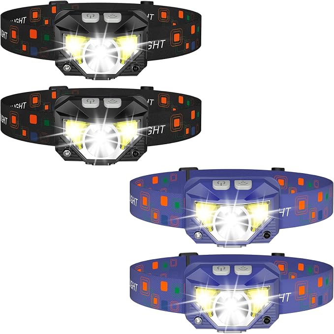LHKNL ‎TG-T069 Rechargeable Headlamp 2 Packs-Black TG-T069 Rechargeable Headlamp 2 Packs-Blue