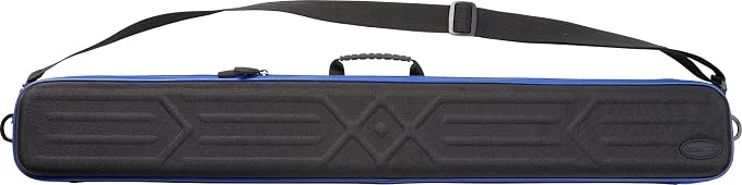 Casemaster Parallax Pro 2x2 Pool Cue Case, Holds 2 Butts and 2 Shafts, Foam-Padded Pool Stick Case, Water-Resistant 600D Oxford Fabric, Lightweight with Accessory Pocket