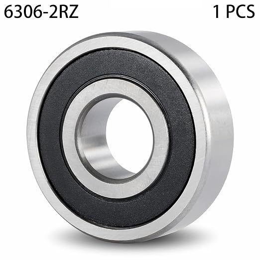 6306-2RZ Bearings, 30x72x19mm Ball Bearing 6306RZ Double Rubber Sealed Shielded Bearing ID 30mm, OD 72mm, Thickness 19mm Ball Bearing, Professional High-Speed Deep Groove Ball Precision Motor Bearings