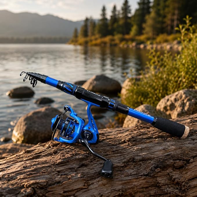 TORVEX Telescopic Fishing Rod,Travel Spinning Rod with Ceramic Guides, Stainless Steel Reel Seat, EVA Handle, Portable Collapsible for Bass Trout Catfish, Freshwater Saltwater, 6-9FT