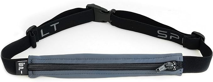 SPIbelt Running Belt Original for Women Men, Phone Holder for Running, Running Fanny Pack, Holder for Phone, Running Waist Pack, Adjustable Waist, [Fits All Phones]. Anthracite with Black Zipper