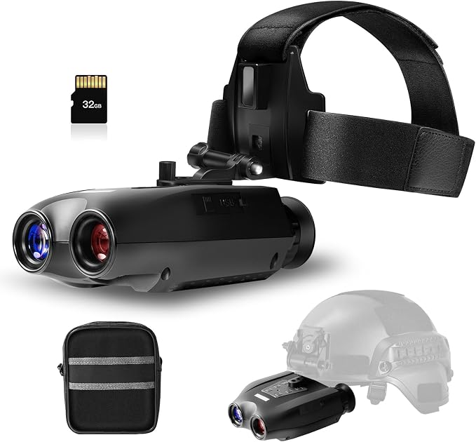 Night Vision Goggles for Adults, 4K HD Infrared Binoculars with 1312FT Viewing Range, Digital Night Vision with 32GB SD Card - for Hunting, Camping, Wildlife Observation
