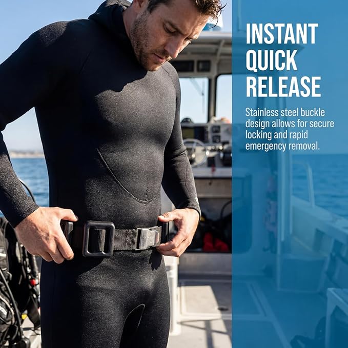4 Pcs Scuba Weight Belt Set,Diving Weight Belt Coated Dive Weights with Nylon Belt