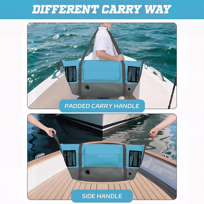 MORXPLOR Insulated Fish Cooler Kill Bag with Flat Bottom-26x18 31x14 40x16 50x18 60x20 70x25 Inches Waterproof Fishing tackle Kill Cooler Bag