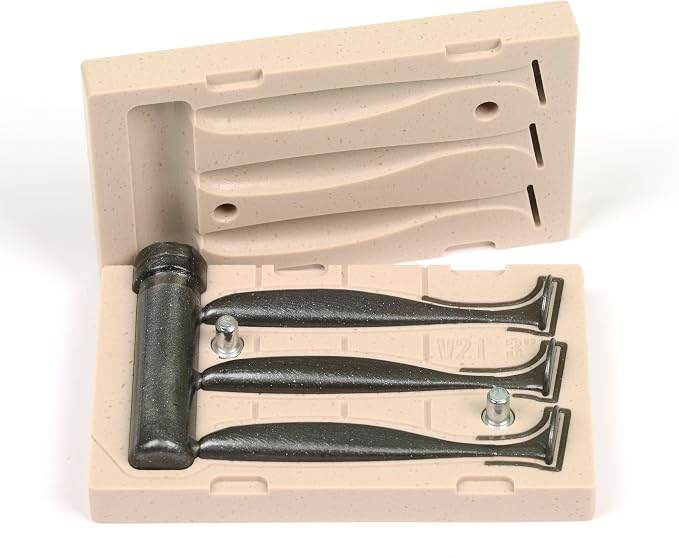 FatFish V21-3C Bait Mold Soft Plastiс Lure Making Injection Mold for Do-It Fishing Lures 3"
