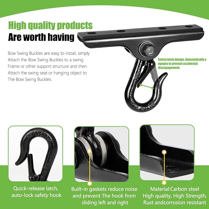 Heavy Punching Bag Hanger | Wall/Ceiling Mount Hook with 180° / 360° Rotation | Wood Beam Holder for Boxing, Weight Training, Aerial Yoga Swing & Hammock