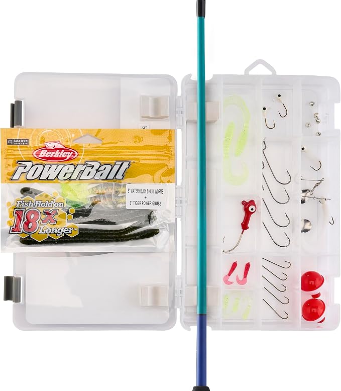 Shakespeare Catch More Fish Spinning Reel and Fishing Rod Combo with Kit