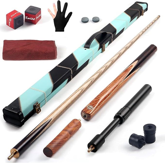 Kmise 57 inch Pool Cue, 19oz Cue Stick with 9.5mm Professional Tip, Handcraft, Made of Chacate Preto Wood, Bar or House Use for Men or Women, Pool Sticks for Adults