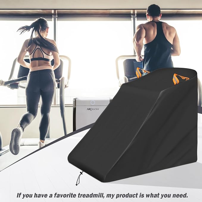 XYZCTEM Treadmill Cover Waterproof Dustproof Running Machine Cover Exercise Workout Equipment Protective with Windproof Drawstring and Air Vents for Home Gym Indoor Outdoor