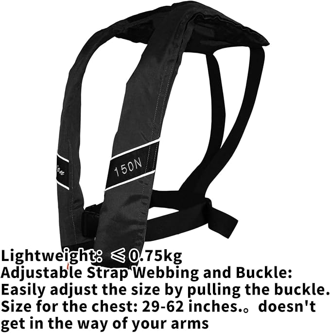 Automatic Inflatable Life Jacket|Life Vest for Adults|PFD Low Profile|Supports up to 330 lbs