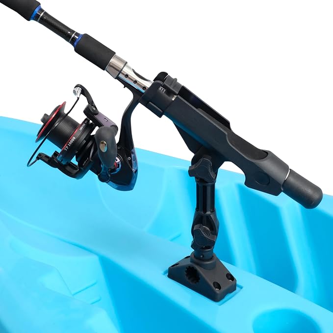 2 Pack Baitcaster/Spinning Rod Holder with Side Deck Mount