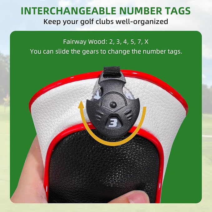 Golf Club Head Covers,4pcs or 1pc USA Golf Head Covers for Woods and Driver Fairway Hybrid - PU Leather Mallet Blade Putter for Men Women Golf Enthusiast