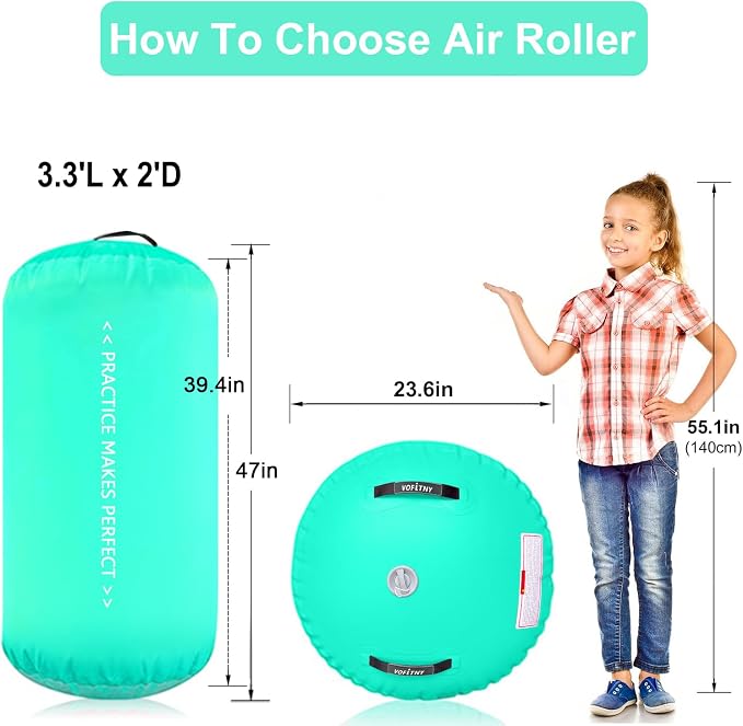 VOFiTNY Air Mat Tumble Track Springboard Inflatable Pump with 4 Nozzles 110-120V AC