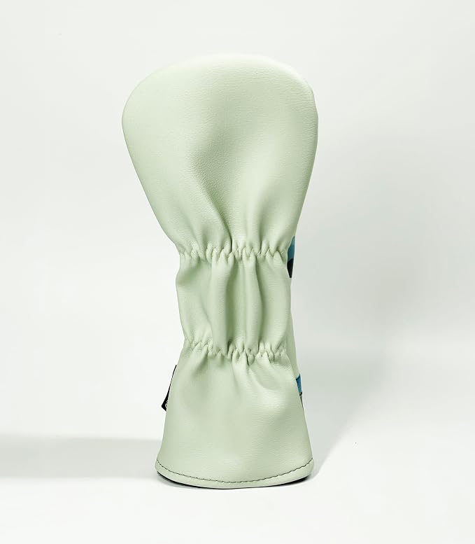 Golf Headcover for Hybrids and Fairway Woods Premium Leather Head Cover. Digitally Printed and Embroidered Design.