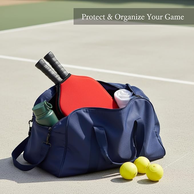 2-Pack Neoprene Racket Covers for Table Tennis & Badminton, Protective Storage Sleeves with Hanging Loop, Scratch-Resistant Paddle Cases