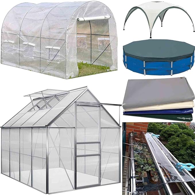 Waterproof Tent Repair Kit - PVC Coated Surface and Ultrastrong Sticky Clear Tape, Fabric Repair for Canvas, RV Awning etc.