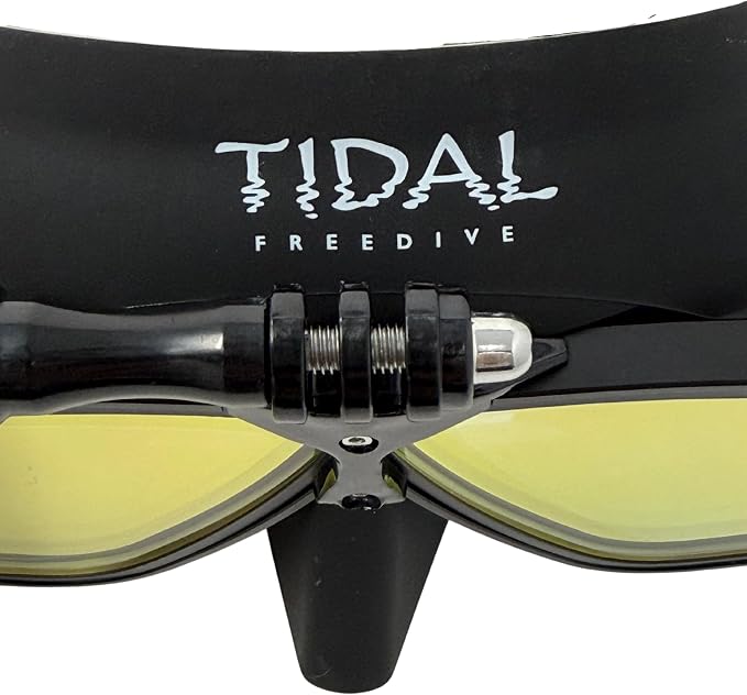Tidal APEX Freedive Mask with Action Camera Mount- Low Volume Designed for Freediving, Spearfishing, Scuba Diving, and Snorkeling. Advanved Anti-Fog Freediving mask.