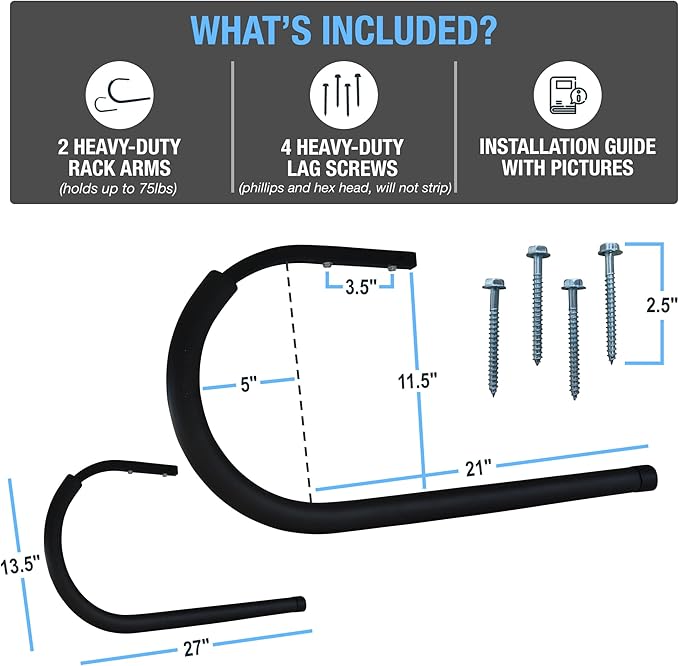 Ho Stevie! Surfboard Ceiling Racks - Free Up Your Floor Space - Hang Up To 3 Surf or SUP Boards - Won’t Rust/Corrode - Heavy Duty 75lbs Max - Easy Installation (Hardware Included)