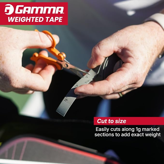 Gamma Weighted Tape – Adjustable Paddle & Racquet Weight for Enhanced Control, Power & Speed – Customizable Tape for Pickleball, Tennis, Padel Parent
