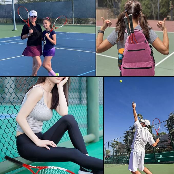 Tennis Rackets 2 Players Recreational for Beginners,Pre-Strung 27 Inch Light Adult Racquet Set for Women Men with Tennis Balls,Overgrips and Carry Bag