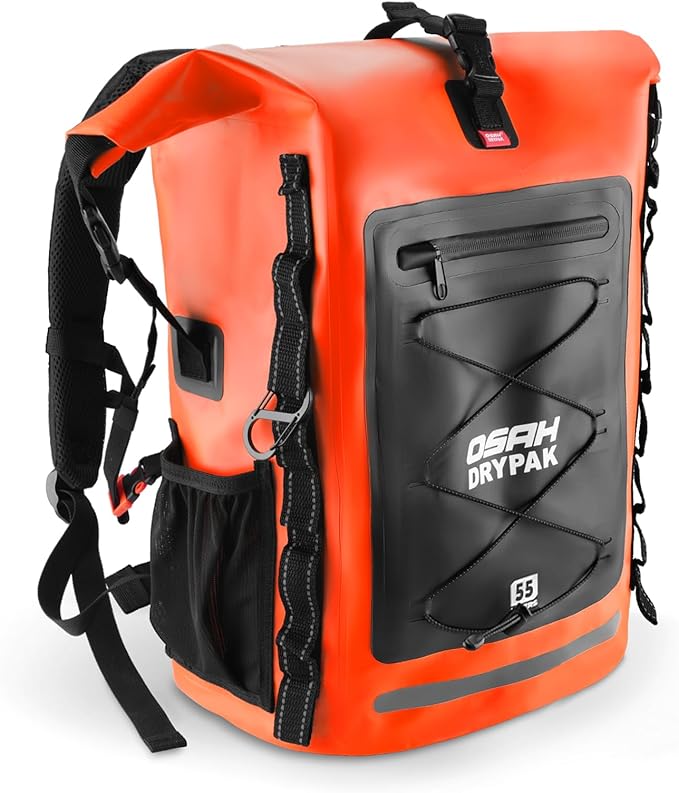 OSAH DRYPAK Waterproof Backpack Dry Bag 35L/55L/85L– Heavy Duty Roll-Top Hiking Backpack Sack Keeps Gear Dry for Travel, Kayaking, Boating, Camping, Rafting and Fishing