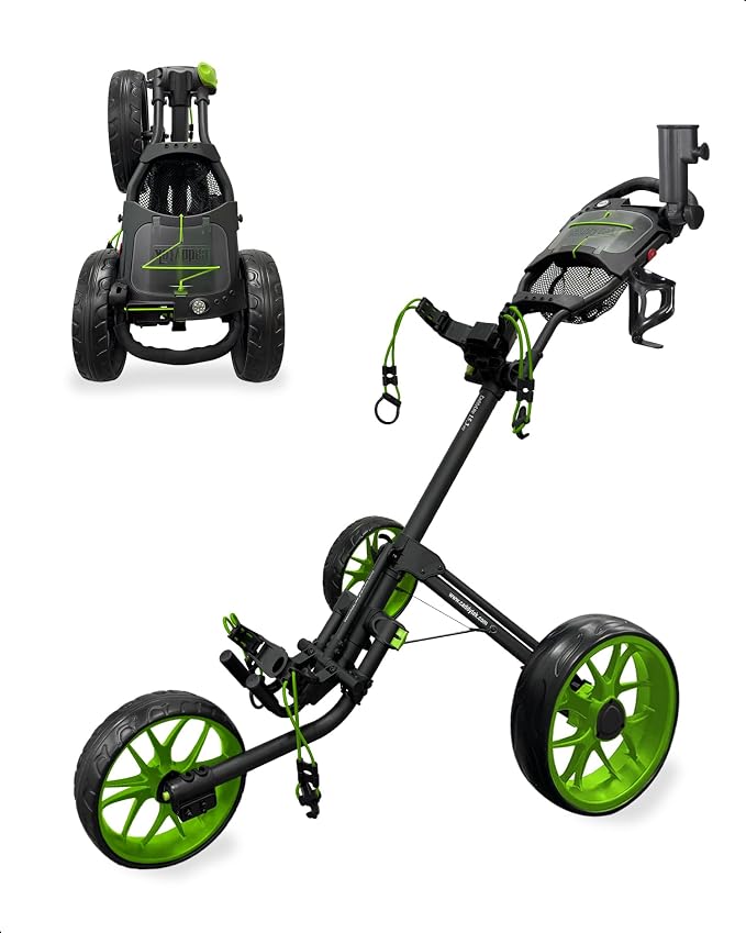 Caddytek CaddyLite 15.3 V2 Golf Push Cart - Lightweight Foldable Aluminum Cart with EVA Wheels, Foot Brake, Adjustable Handle, Umbrella Holder, Drink Holder, Scorecard Holder