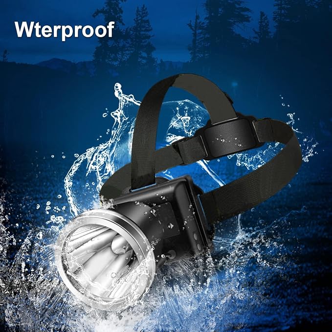 Super Bright Headlamp,USB C Led Rechargeable Head Lamp with LCD Power Display, Waterproof Headlight for Forehead, 90°Adjustable Sensor Headlamps Flashlight for Outdoor Hunting,Fishing(X4Pro)
