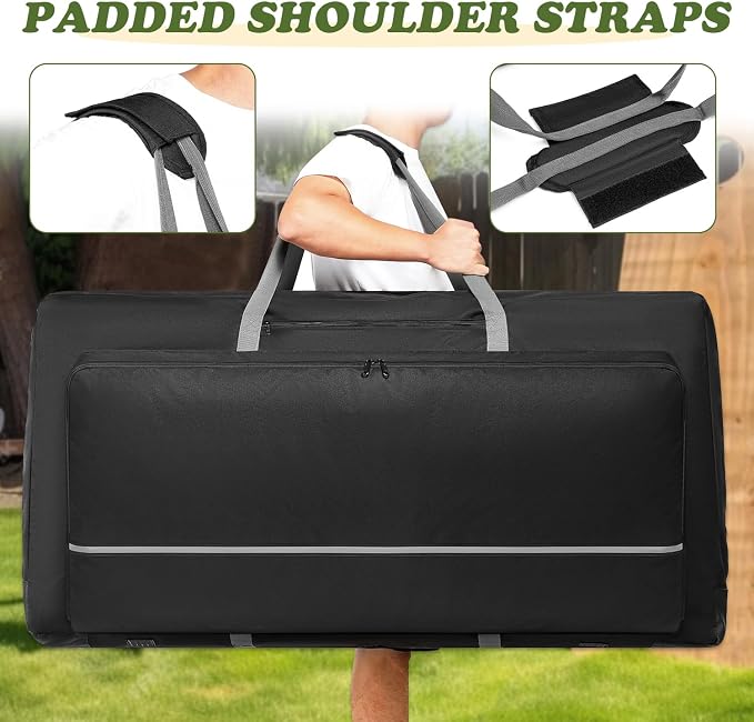 Cornhole Carrying Case Fits 4' x 2' Regulation Size Board, Heavy-Duty 900D Cornhole Boards Bag with Front Pockets and Padded Shoulder Strap for Cornhole Outdoor Games, Only Bag