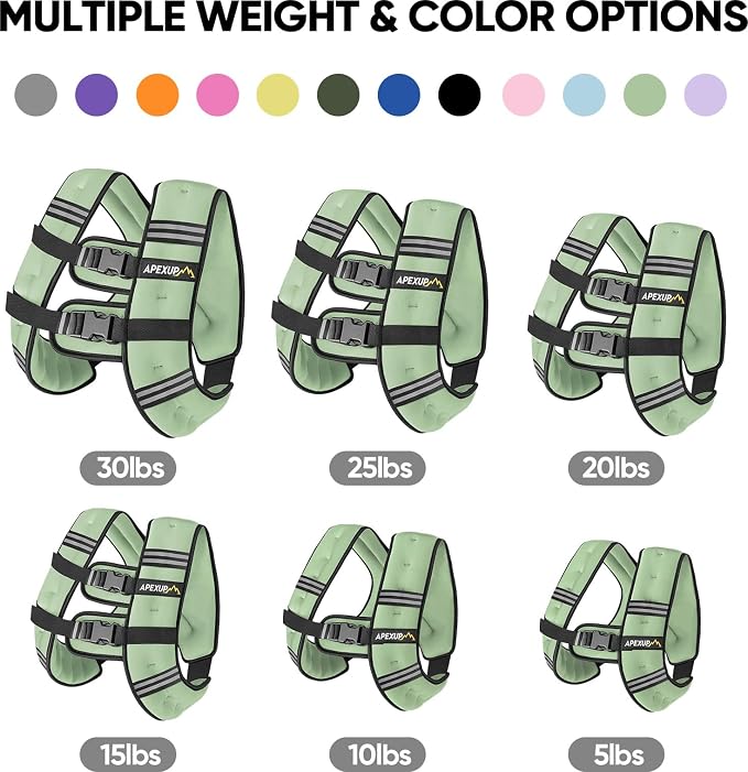APEXUP Weighted Vest Men Women, Weight Vest for Women Workout Equipment for Strength Training Running