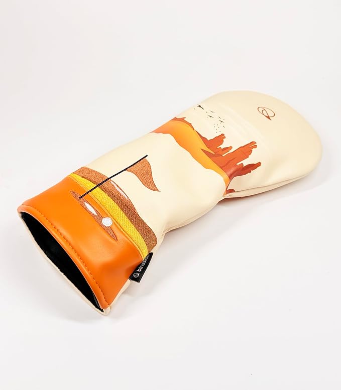 Golf Driver Headcover birdskie Premium Leather Head Cover. Digitally Printed and Embroidered Design. Head Cover for Your Driver by birdskie.
