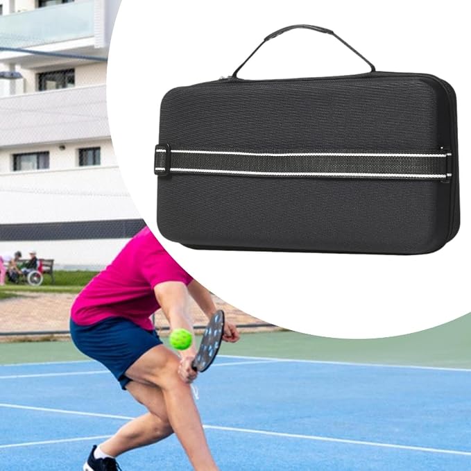 Pickleball Racquet Bag Accessory Sturdy EVA Zipper Closure Lightweight Organizer Storage Case for Outdoor Training Men Women