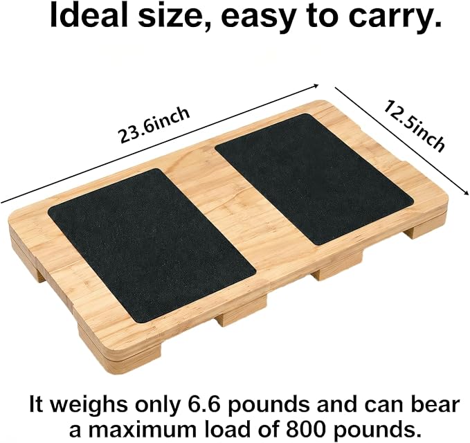 Wood Resistance Band Platform Base, Resistance Band Foot Plate, Fitness Exercise Board Footplate, Step Board for Workout Board for Home Gym