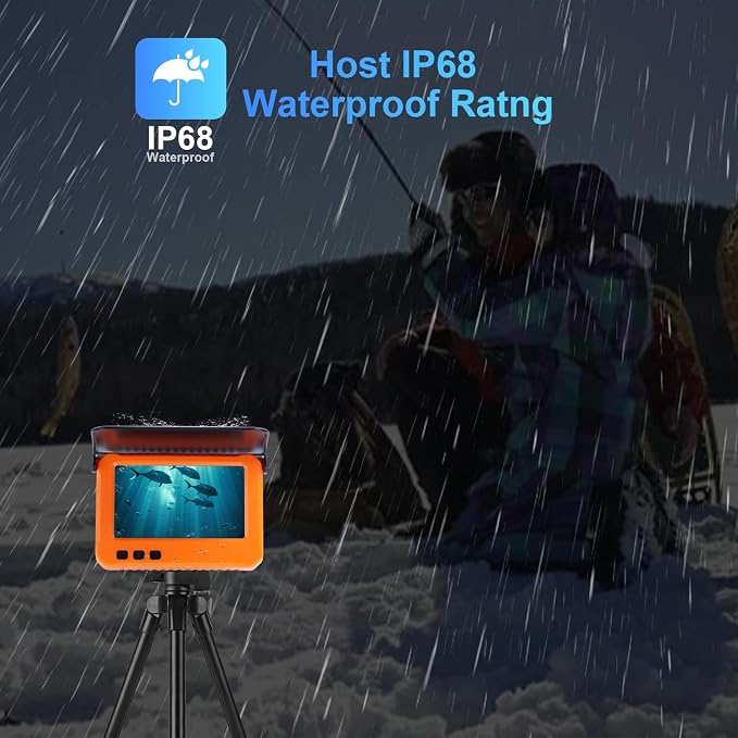 Fish Finder Camera Real Time Underwater Fishing Camera 65ft/98ft for Rod,4.3" HD LCD Monitor&IR LED Night Vision Wide Angle Lens Line Camera for Kayak Lake Boat Ice Fishing Portable Fish Finder