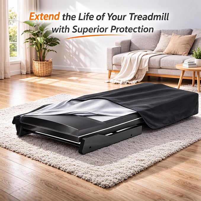 EVRBUL Treadmill Cover Heavy Duty Waterproof Dustproof Running Machine Cover Home Gym Exercise Workout Equipment Protective with Air Vents Reflective Strip Drawstring