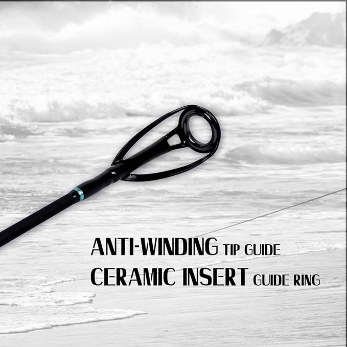 Fiblink Surf Fishing Rod Portable Travel Surf Spinning Rod 2 Piece/3 Piece/4 Piece Carbon Fiber Saltwater Fishing Rod 9'/10'/12'/13'/15'