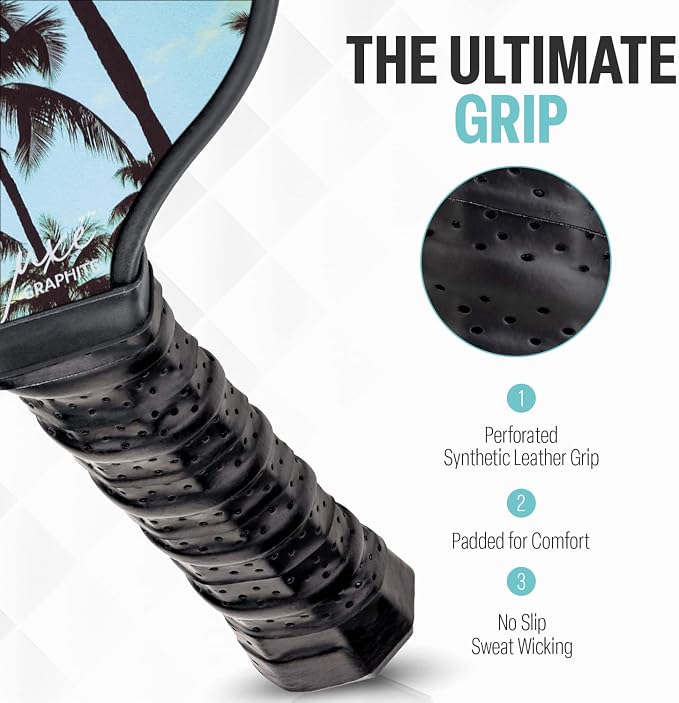 Palms-O-Aces Carbon Fiber Pickleball Paddle – USAPA Approved 16mm T700 Graphite Paddle with Textured Spin Surface | Lightweight Carbon Fiber Pickleball Paddles & Racket | Includes Paddle Cover