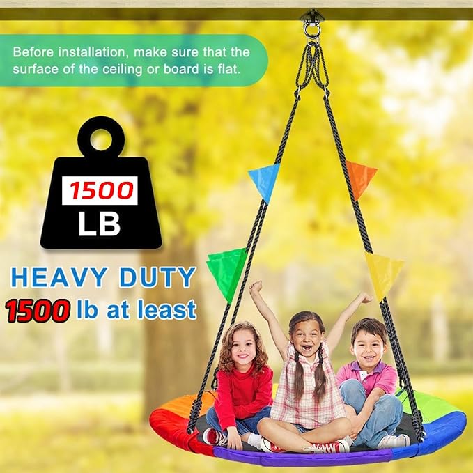 Bearing Swing Hanger Heavy Duty 304 Stainless Steel 1500LB Capacity 180°for Yoga Porch Swing Seat Sandbag, Gym